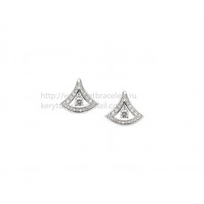 Bvlgari DIVAS Dream Openwork Earrings White Gold Set with Pave Diamonds and a Central Diamond