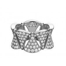 Bvlgari DIVAS Dream Ring in White Gold with Full Pave Diamonds