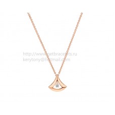 Bvlgari Divas Dream Rose Gold Openwork Necklace with Rose Gold Pendant with a Central Diamond