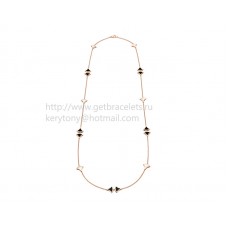 Bvlgari Divas Dream Sautoir Necklace in Rose Gold with Mother of Pearl and Black Onyx