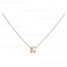 C DE Cartier Necklace Rose Gold with Pearl