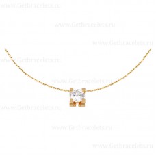 C DE Cartier Necklace Yellow Gold with Diamons