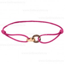 Cariter Love Bracelet Double Ring Pink Gold and Brown Ceramic