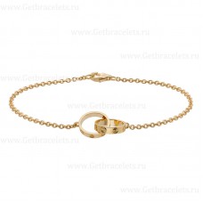 Cariter Love Bracelet Yellow Gold Double Ring