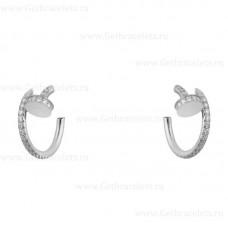Cartier Juste Un Clou Small Earring White Gold Wiht Diamonds