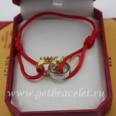Cartier Love Bracelet Pink Gold White Gold Red Crod