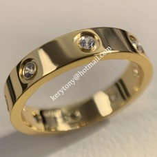 Cartier Love Ring 18K Yellow Gold Ring With 8 Diamonds
