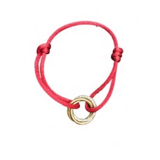 Trinity de Cartier Bracelet 18k gold diamond Red Cotton