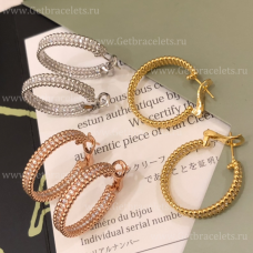 Van Cleef Arpels Perlee 1 Row Diamonds Earrings