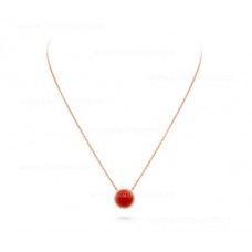 Van Cleef Arpels Perlee Couleurs Pendant Rose Gold Carnelian