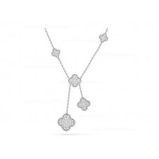 Van Cleef Arpels Perlee Magic Alhambra Necklace 6 Motifs With Diamonds