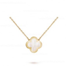 Van Cleef Arpels Pure Alhambra Pendant Yellow Gold With Mother-of-pearl
