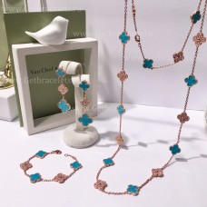 Van Cleef Arpels Alhambra With Diamonds Agate Set 