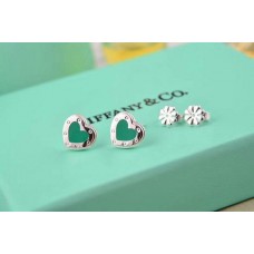 Tiffany Love Heart Earrings With Blue