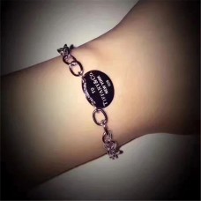 Return To Tiffany Thick Chain Oval Tag Bracelet Sterling Silver Women Gift