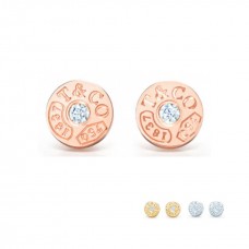 Tiffany 1837 Circle Stud Earrings Colorful Party Jewelry For Lady