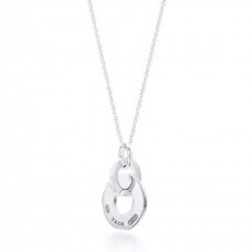 Tiffany 1837 Double Interlocking Drop Pendant Necklace Women