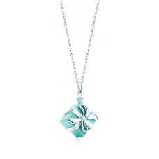 Tiffany Blue Box Charm Sterling Silver Chain Necklace Women Jewelry 