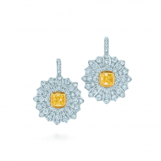 Tiffany Co. Schlumberger Daisy Drop Earrings Yellow
