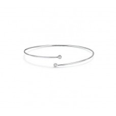 Tiffany Elsa Peretti Clone Diamonds Thin Adjustable Hoop Bangle Price In Malaysia Silver/Pink Gold