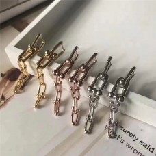 Tiffany Hardwear Interlocking Link Earrings Sterling Silver Jewelry USA