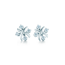 Tiffany Schlumberger Lynn Earrings Diamonds Intricate Women US