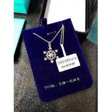 Tiffany Snowflake Charm Chain Necklace Sterling Silver For Women