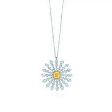 Tiffany Sunburst Pendant Necklace Yellow Diamond For Women UK Sale