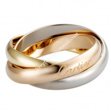 Trinity De Cartier Classics Ring White Gold/Yellow Gold/Pink Gold with Diamonds