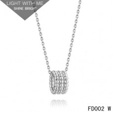 Van Cleef Arpels White Gold Perlee Pendant 3 Rows