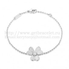 Van Cleef Arpels Flowers Frivole Bracelet 1 Flowers White Gold With Diamond