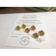 Van Cleef Arpels Alhambra Earring Yellow Gold Mother-of-Pearl