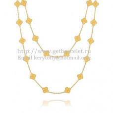 Van Cleef Arpels Alhambra Long Necklace Yellow Gold 20 Motifs