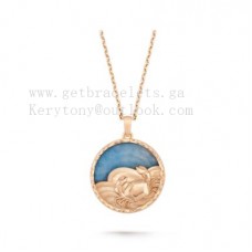 Van Cleef Arpels Zodiaque Long Necklace Cancri  Rose Gold Quartz